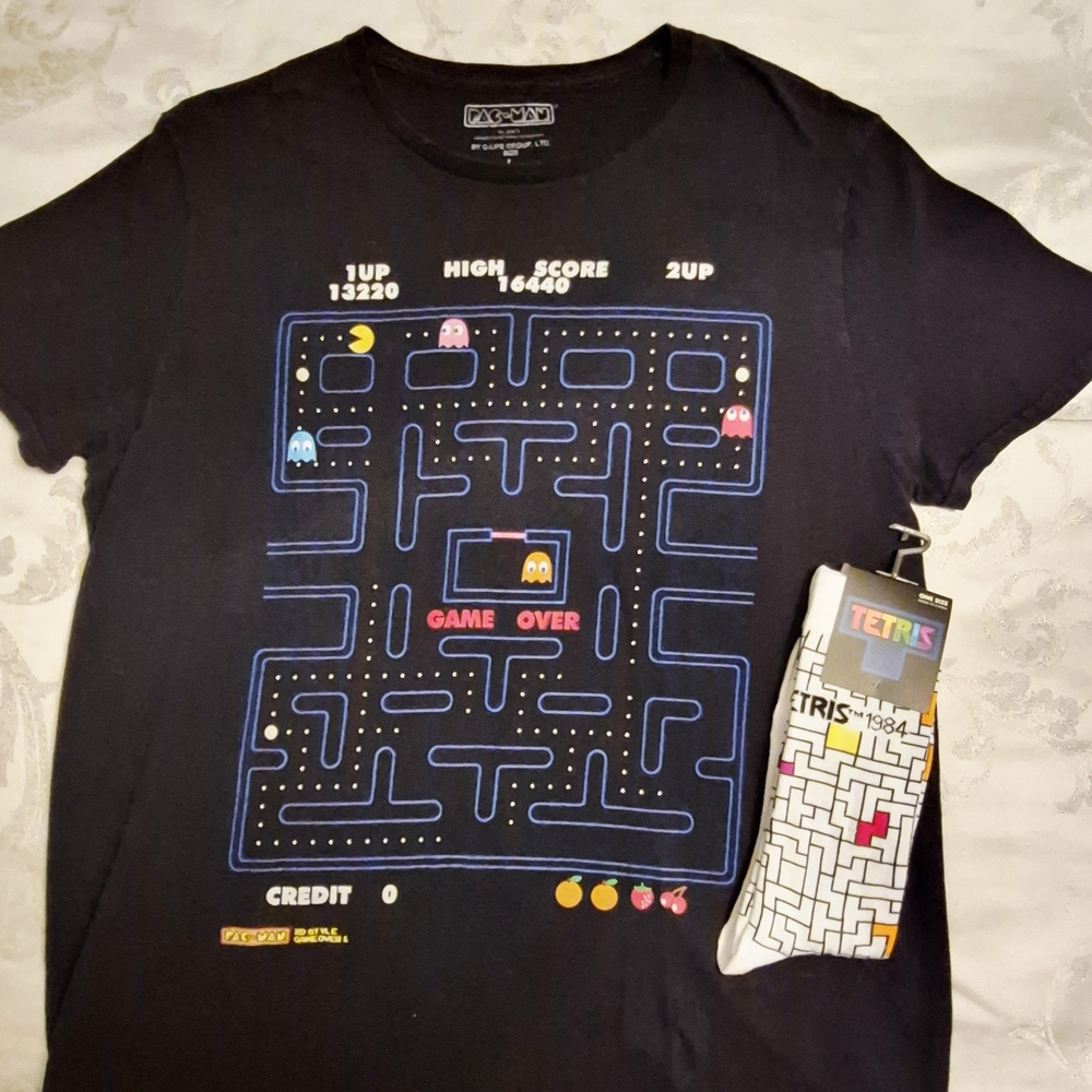 Pac-Man Black Graphic T-Shirt